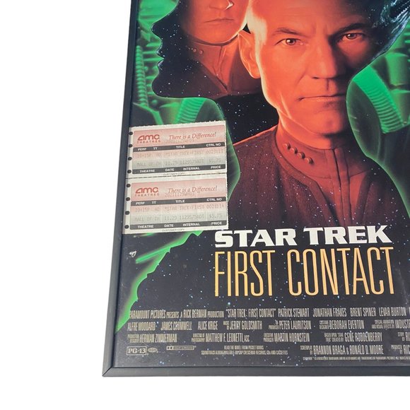 Star Trek "Resistance is Futile" Framed Poster 23"x12" with Ticket Stubs! - Picture 3 of 6